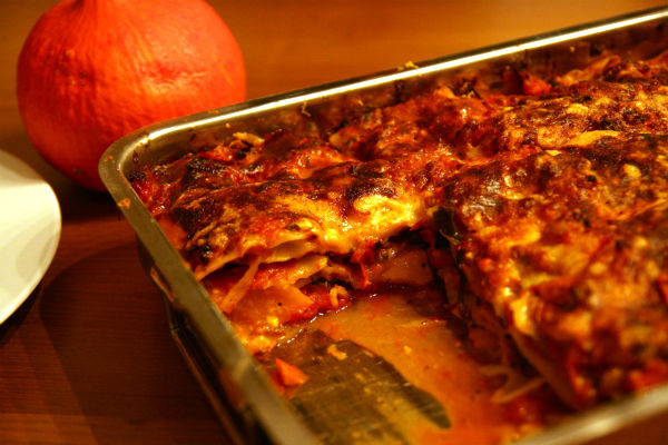 Kürbis-Mangold-Lasagne