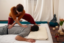 Gentle stretches prepare your body for the treatment